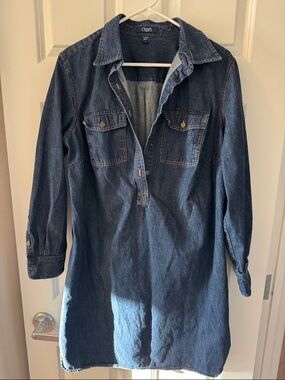 Chaps Indigo Denim Shirt Dress size 1X